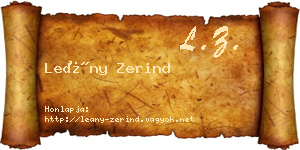 Leány Zerind névjegykártya